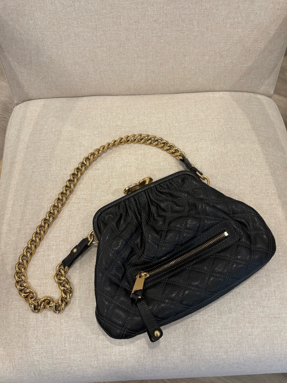 MARC JACOBS
Black Quilted Leather Little Stam Bag - Picture 6 of 7
